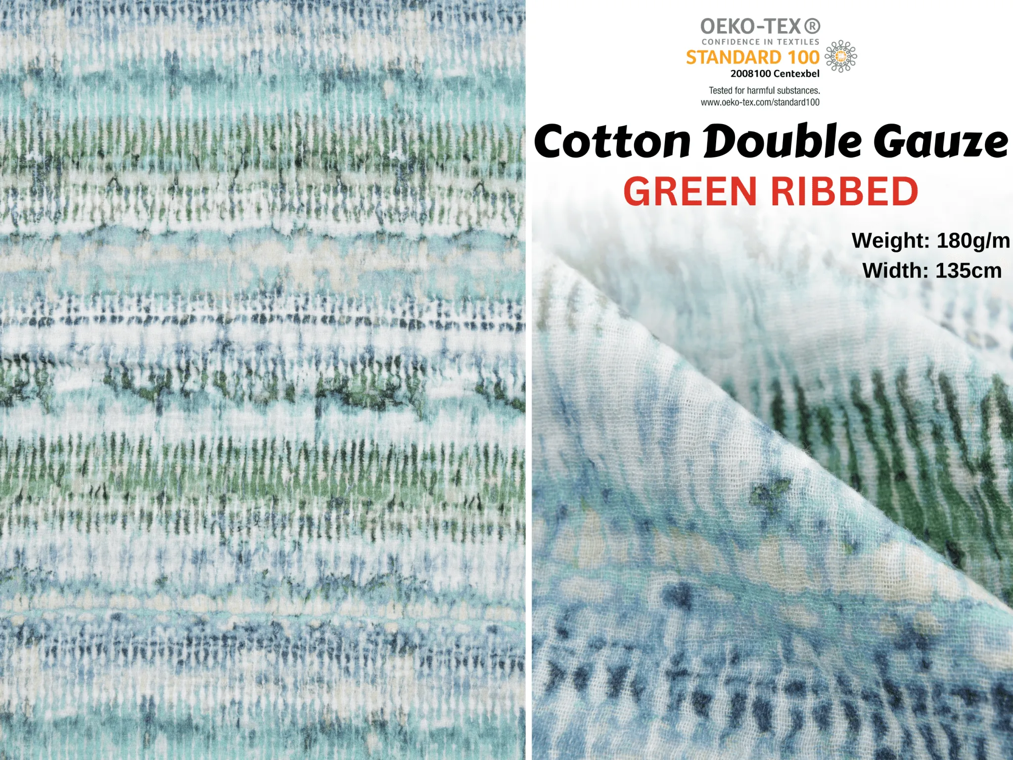 100% Cotton Double Gauze /Muslin Digital Prints Fabric -6570