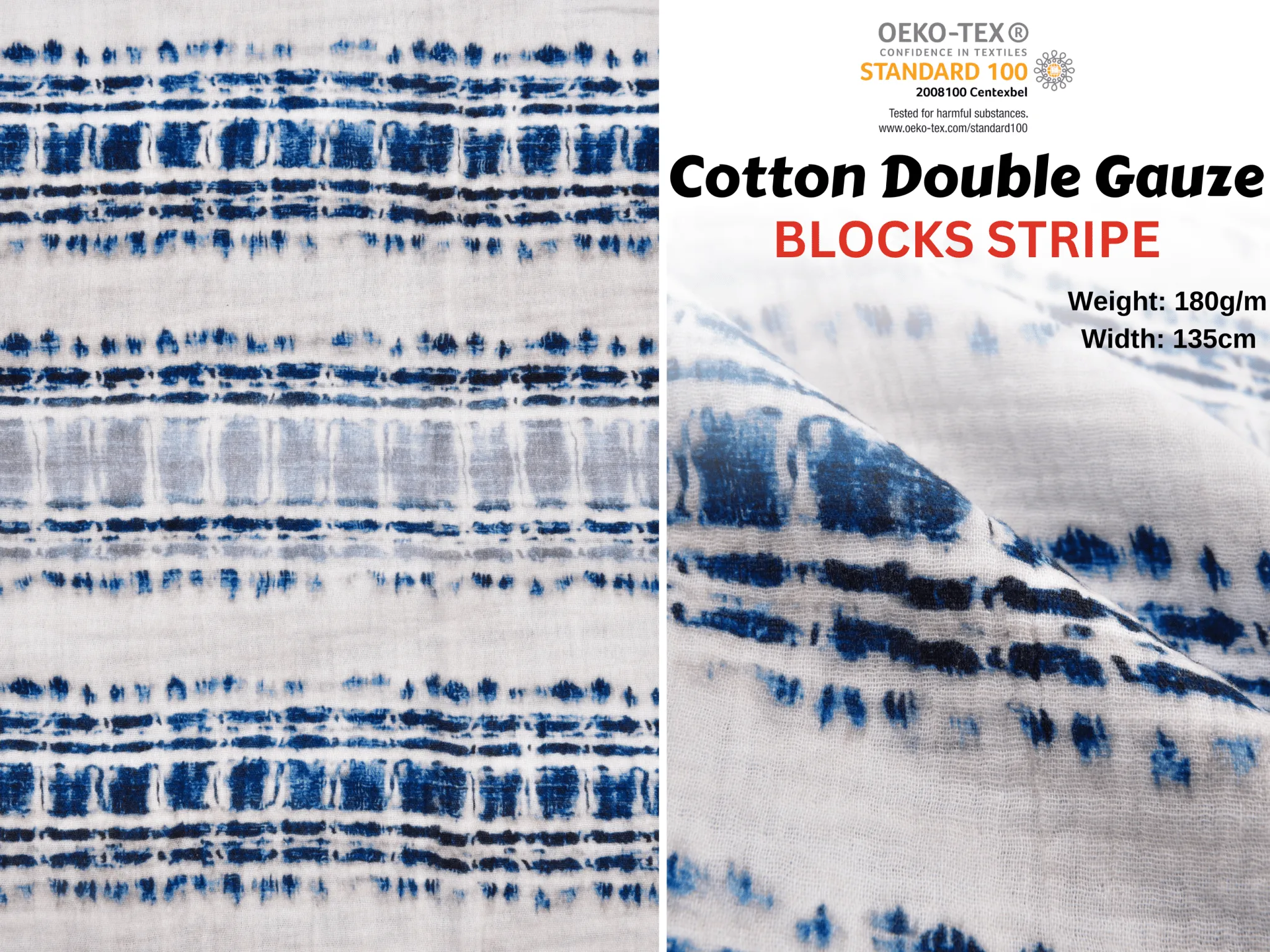 100% Cotton Double Gauze /Muslin Digital Prints Fabric -6570
