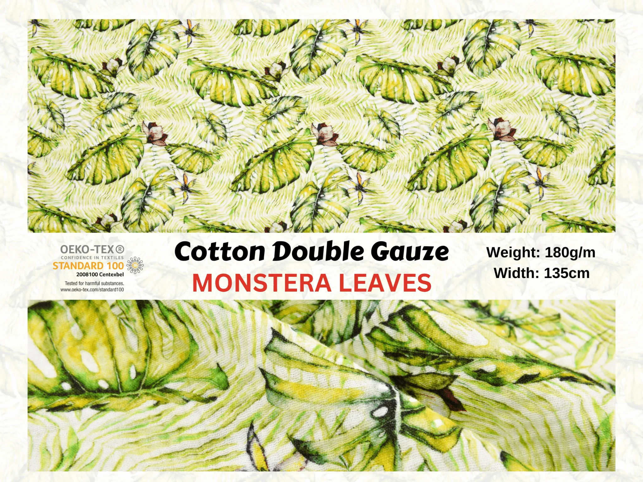 100% Cotton Double Gauze /Muslin Digital Prints Fabric -6570