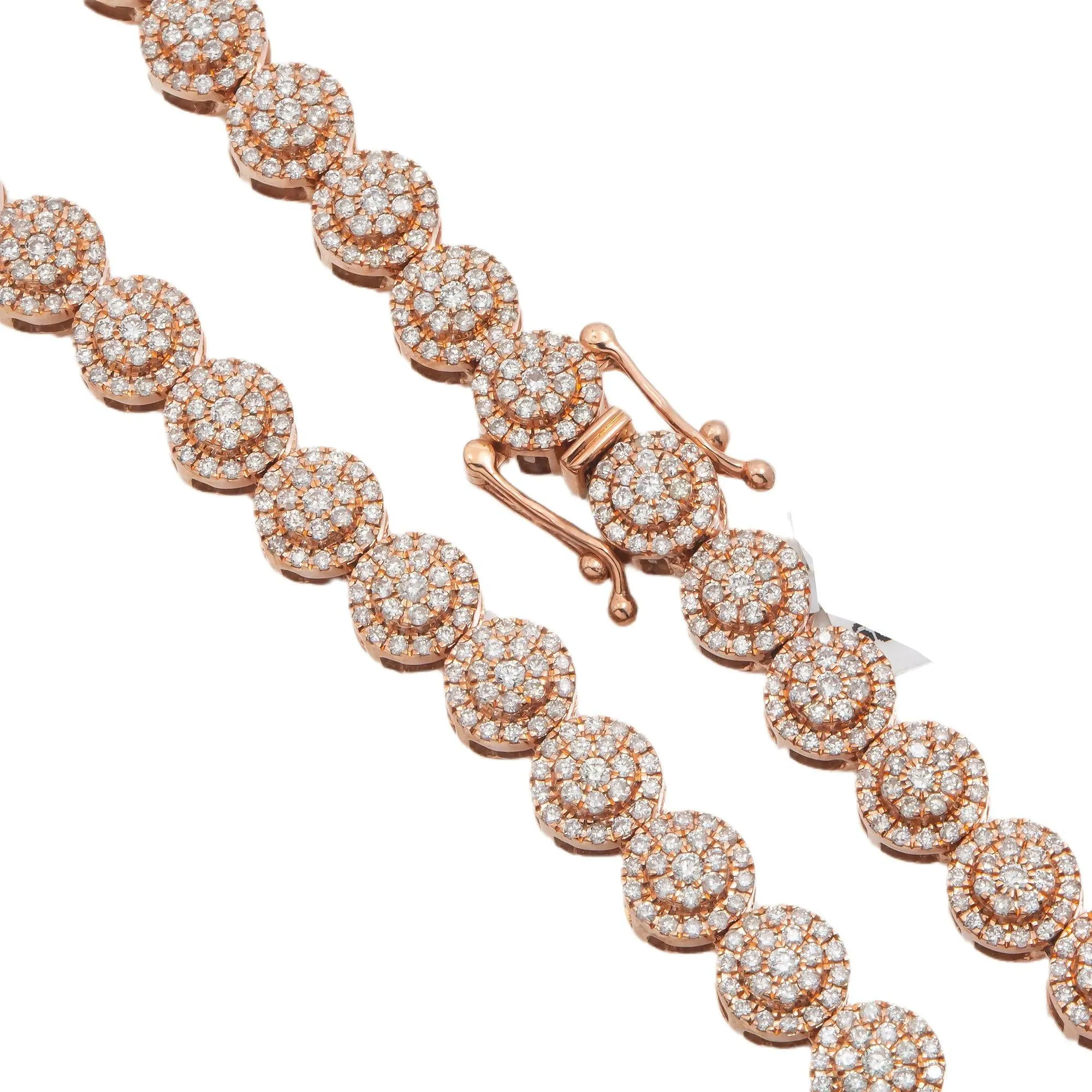 10K GOLD ROUND DIAMOND CHAIN 11.16 CT