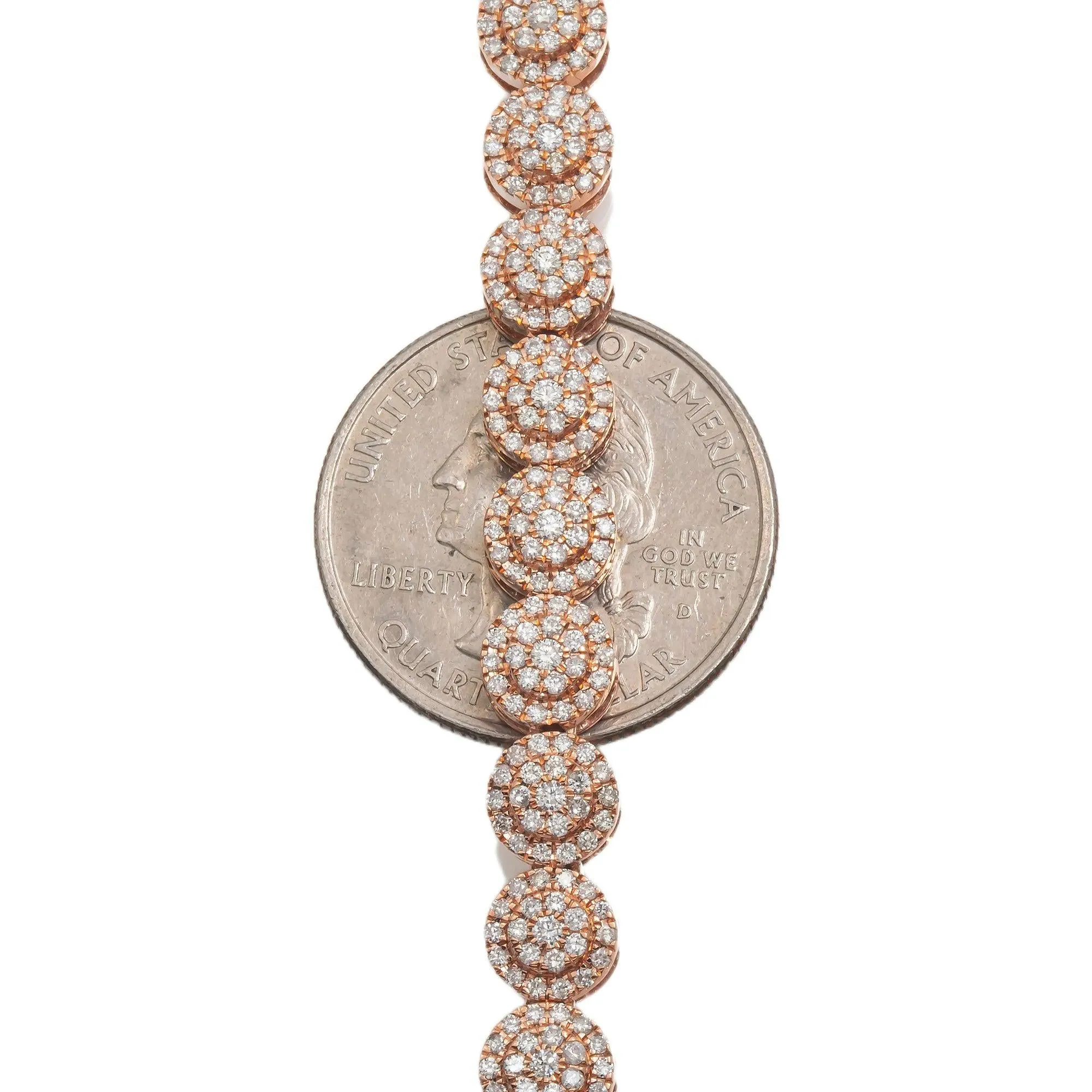 10K GOLD ROUND DIAMOND CHAIN 11.16 CT