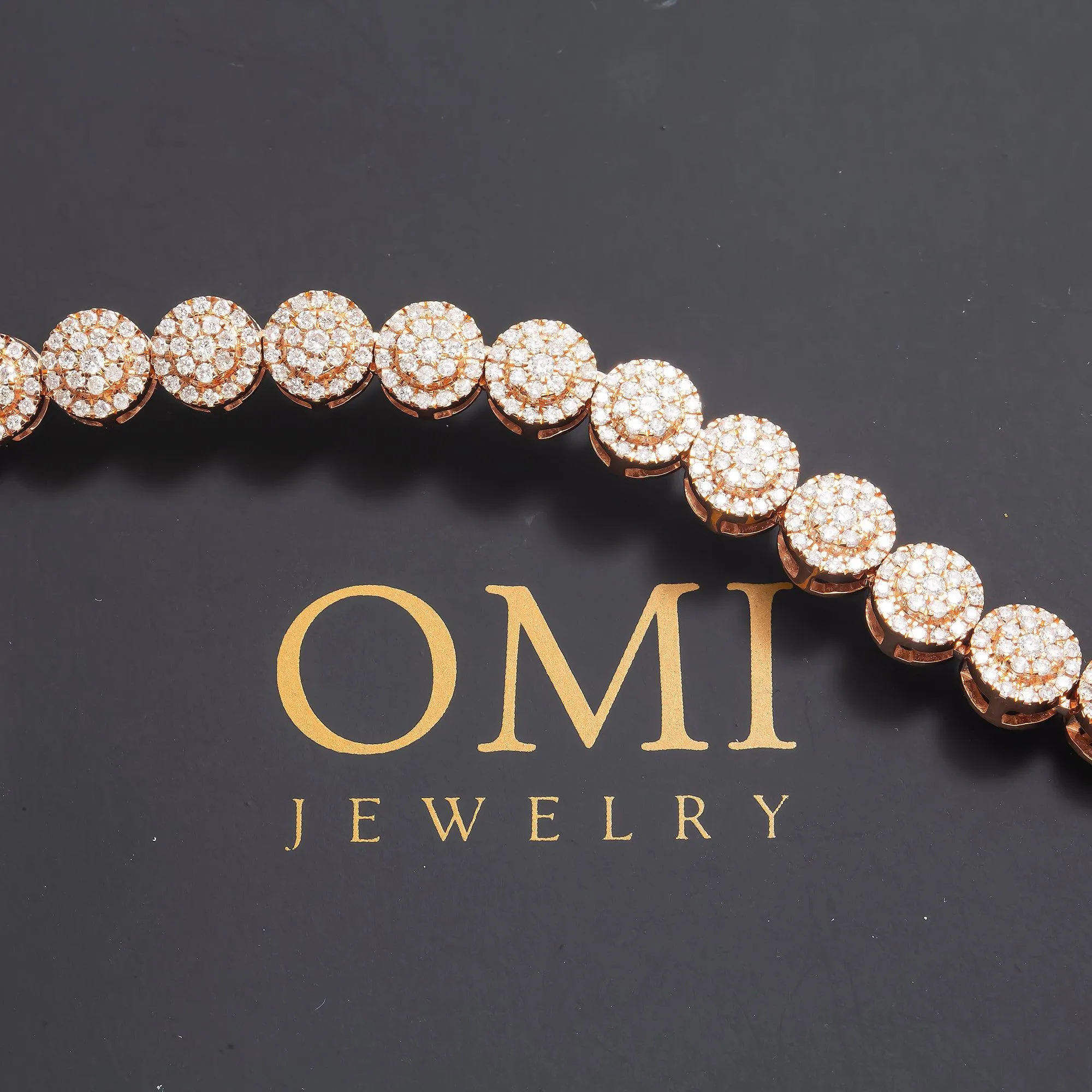 10K GOLD ROUND DIAMOND CHAIN 11.16 CT