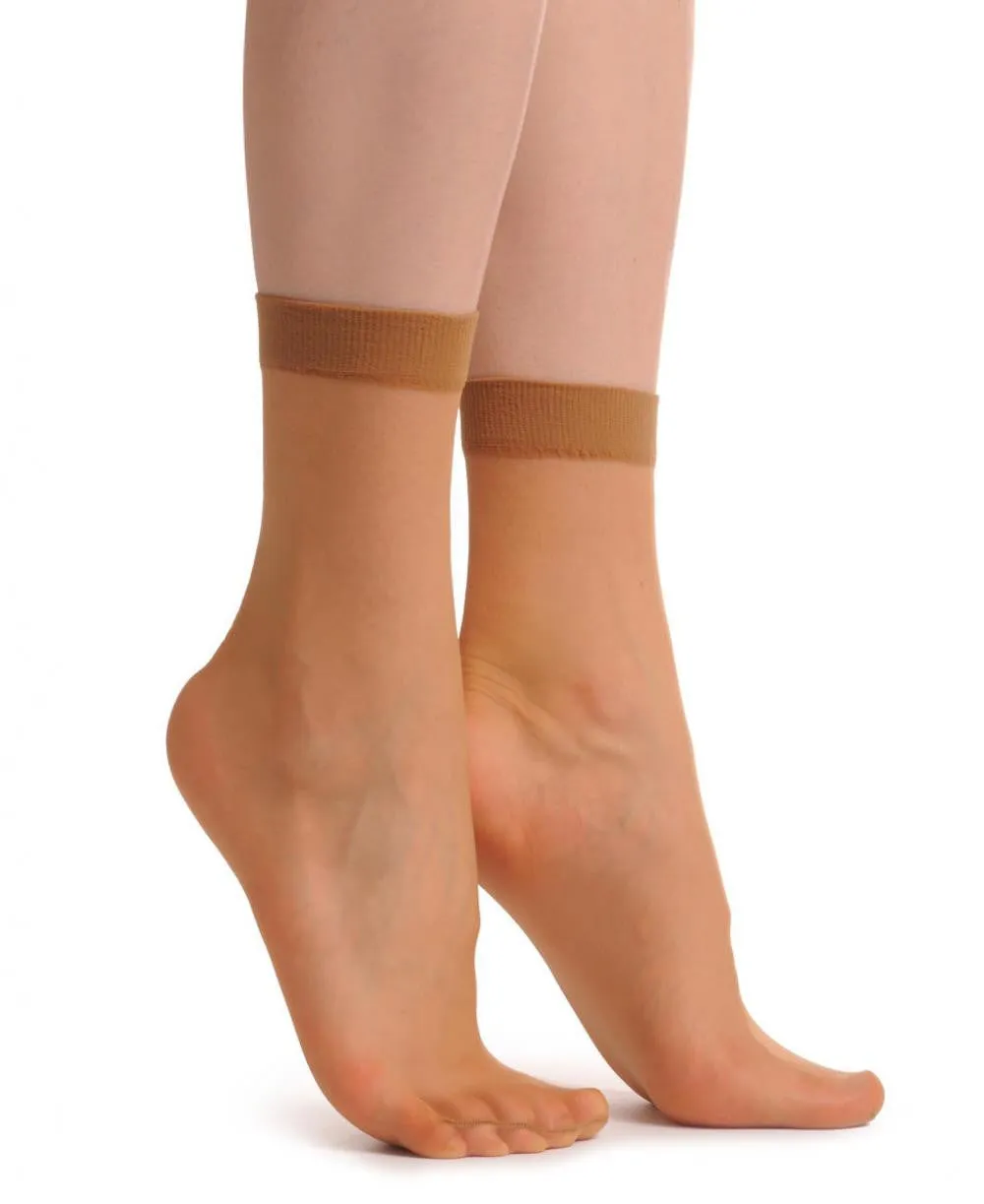 2 x Nude Socks Ankle High 15 Den