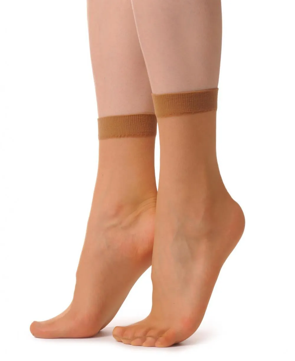 2 x Nude Socks Ankle High 15 Den