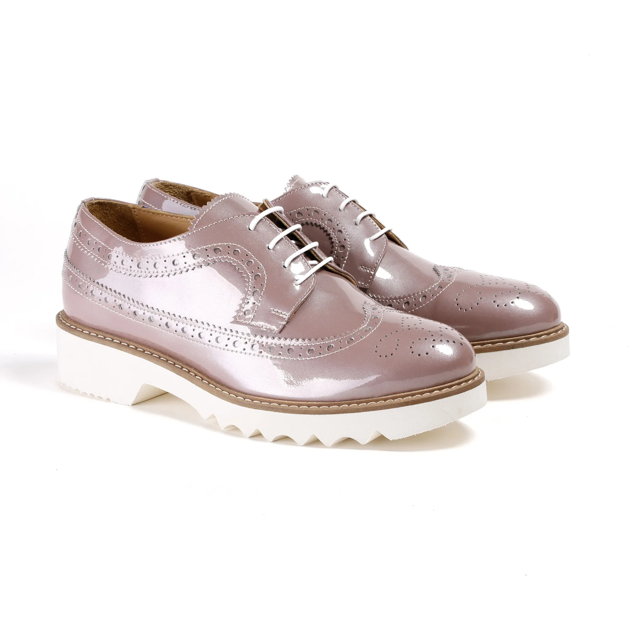 2017 Women's Mauve Patent Brogue Wingtip