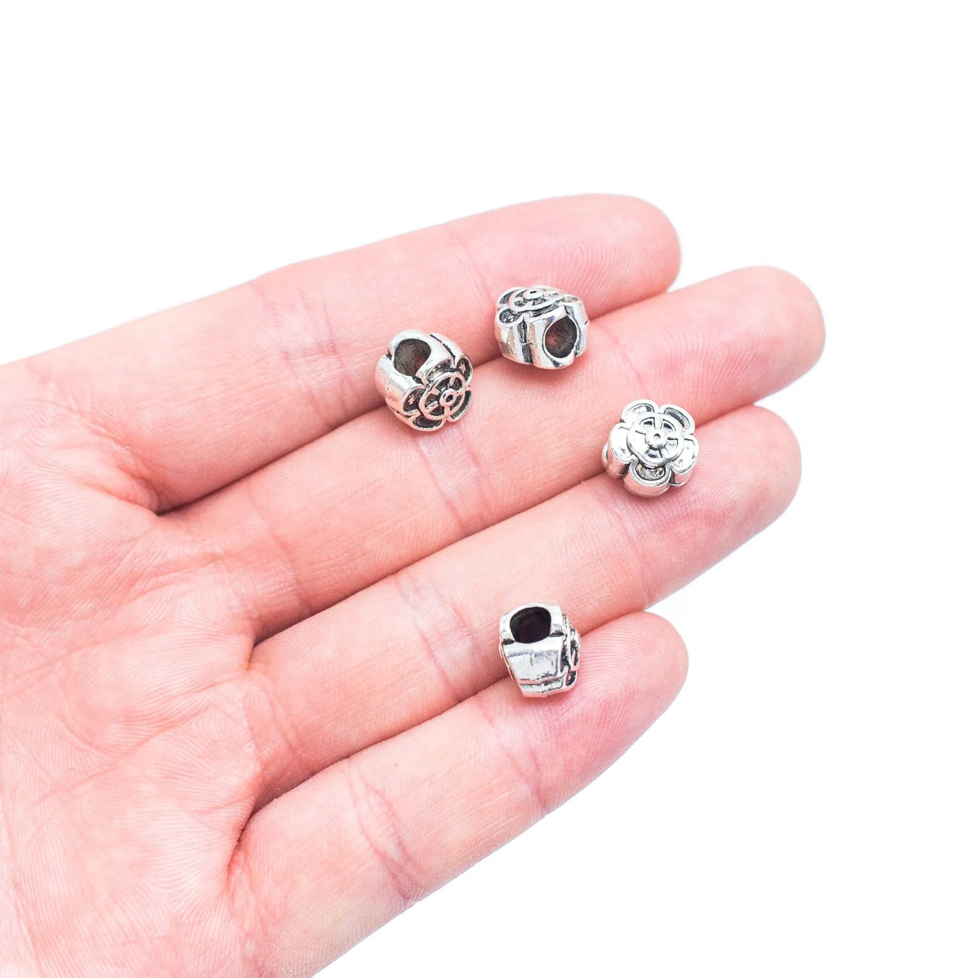 20PCS For 5mm leather antique silver  5mm round  Jewelry supply Findings Components- D-5-5-239