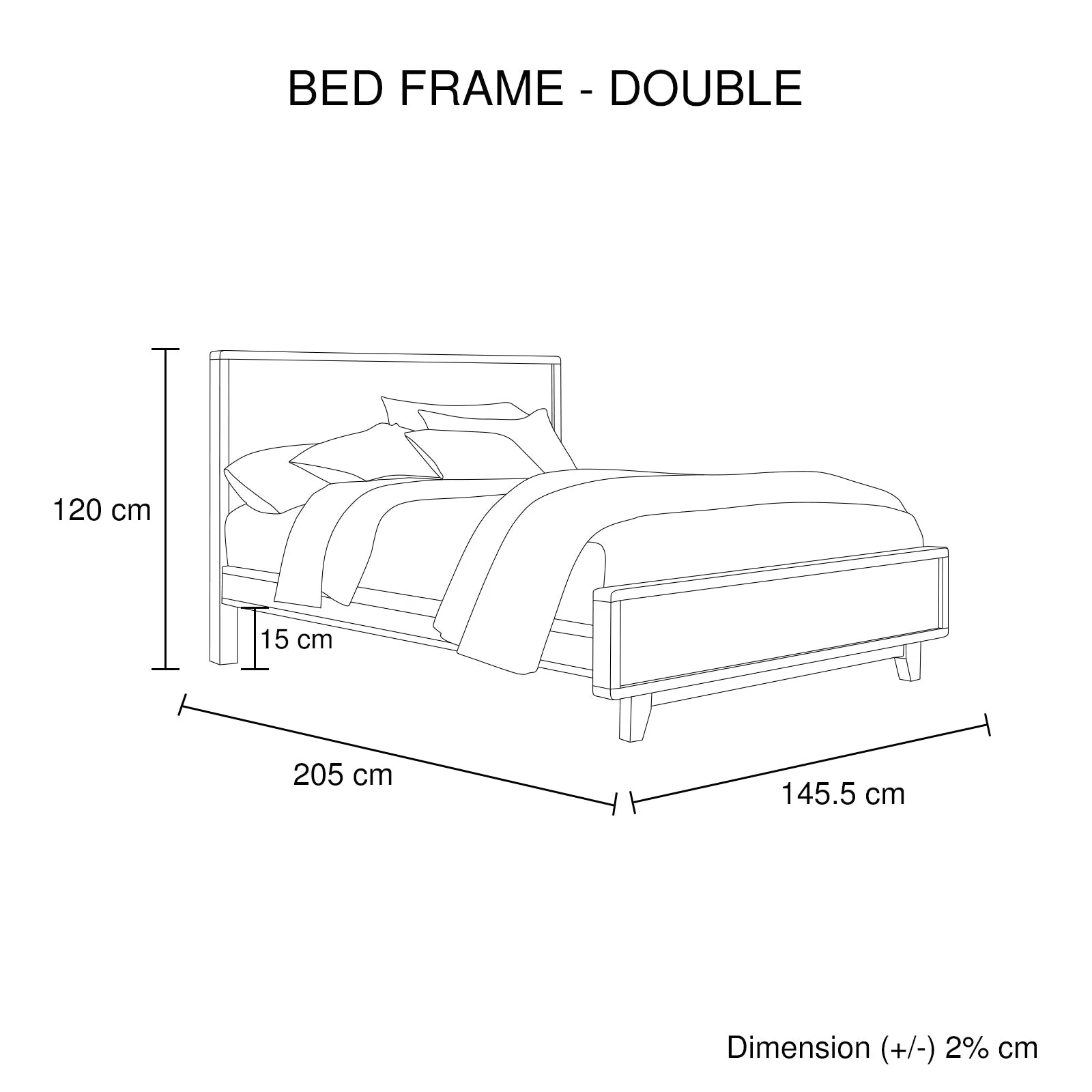 4 Piece Woodland Double Bedroom Suite Light Brown