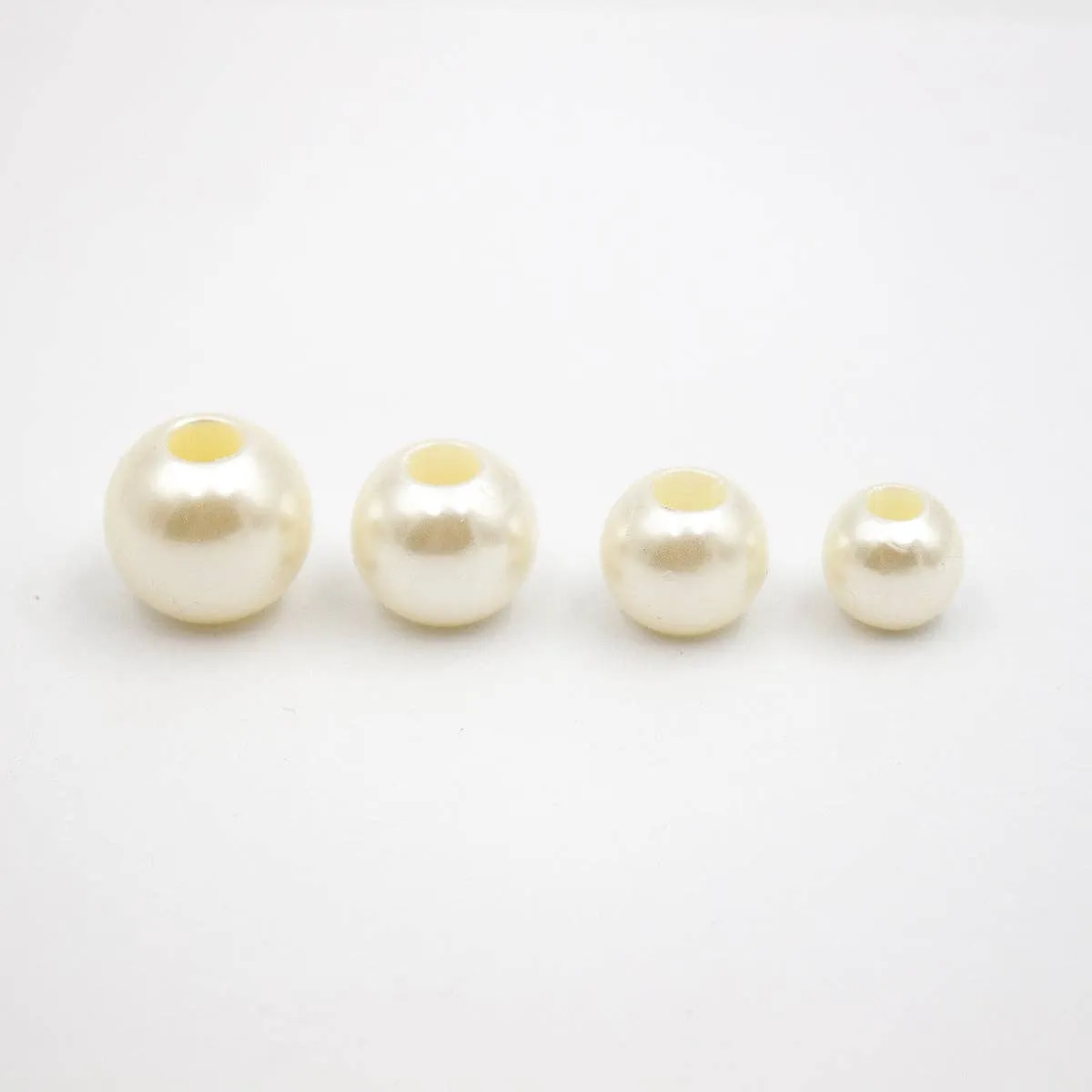 5pcs or 10pcs of White Beads , 4 Different Sizes colours for 5mm and 4mm cord D-5-5-143