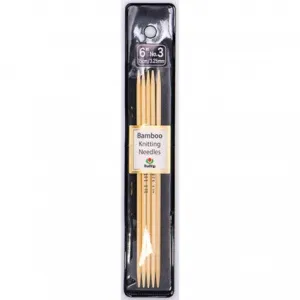 6" Double Point Bamboo Knitting Needle (set of 5)