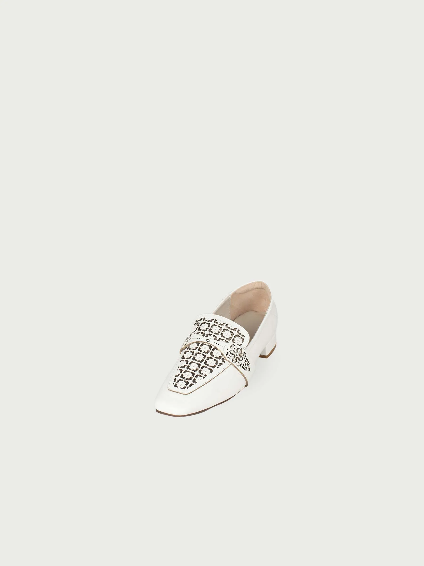 Almond-Toe Laser-Cut Loafers
