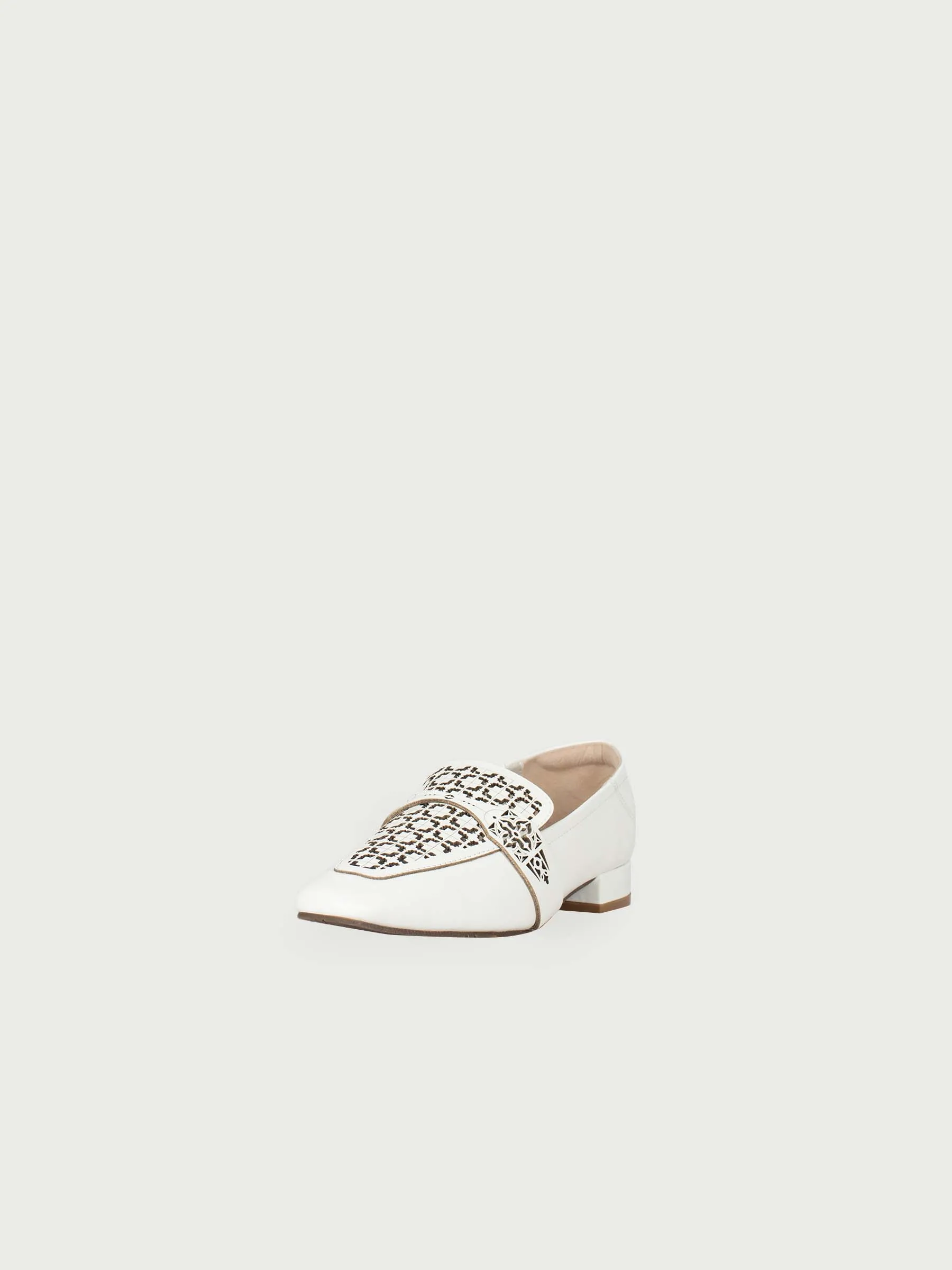 Almond-Toe Laser-Cut Loafers