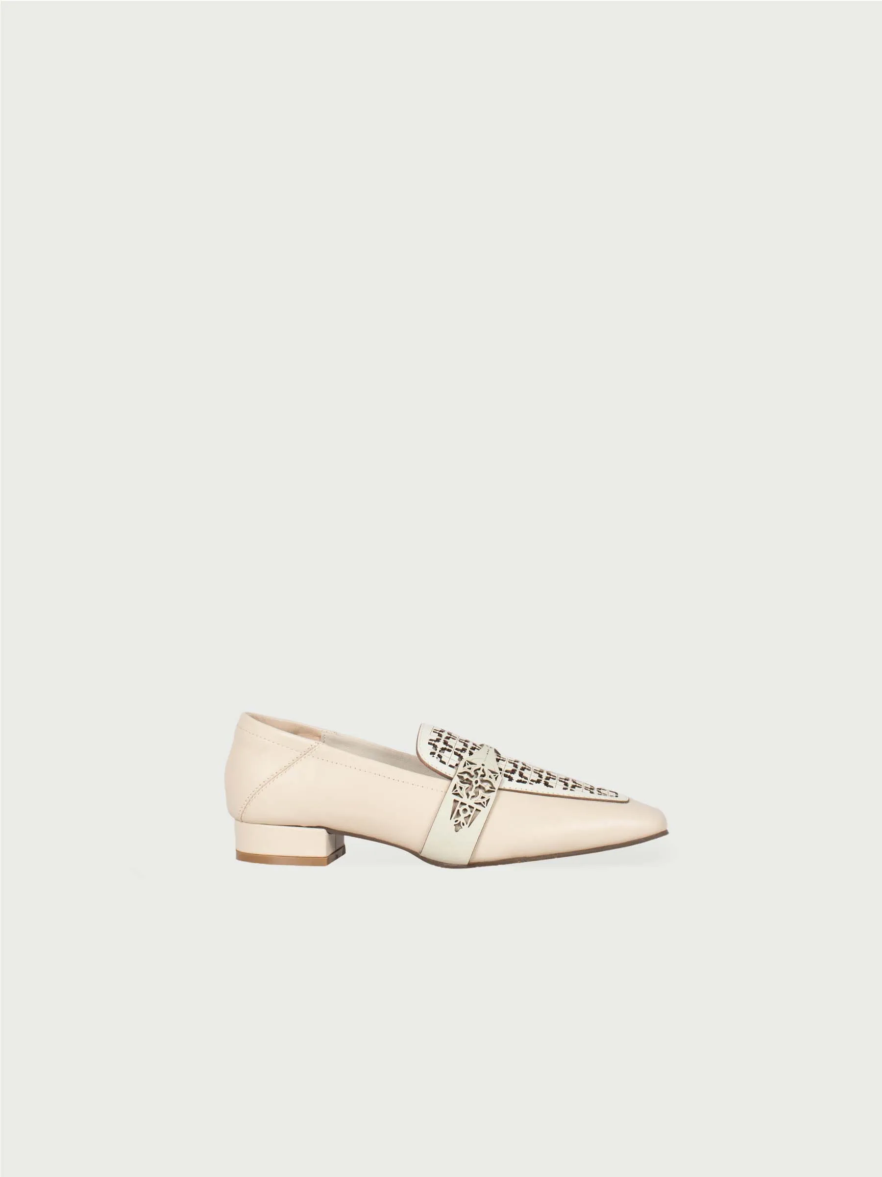 Almond-Toe Laser-Cut Loafers