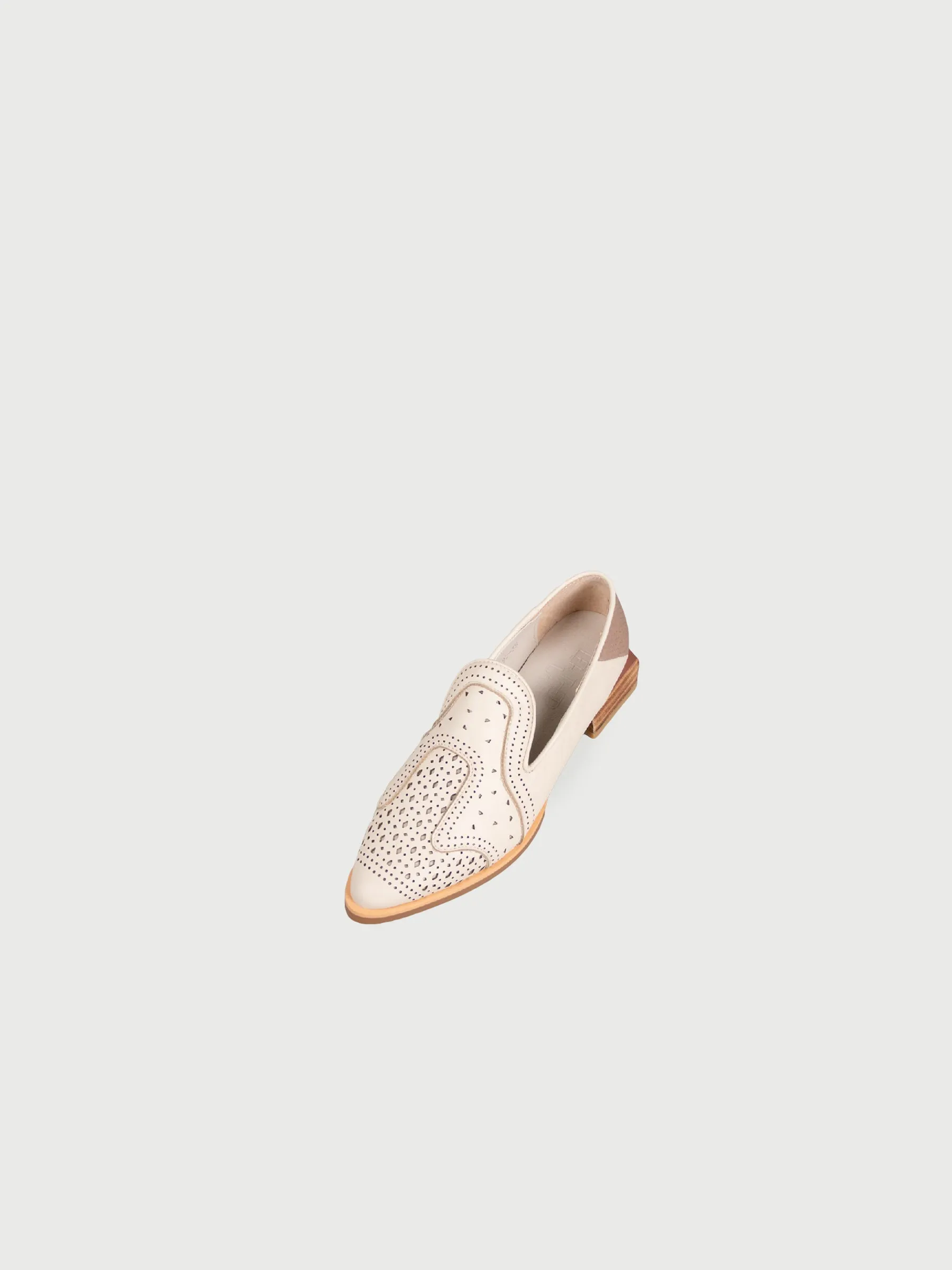 Almond-Toe Laser-Cut Oxfords