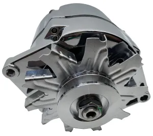 ALUMINUM BRAND NEW GM 10DN CASE STYLE 1961-1984 CHEVY-GM ALTERNATOR 100 AMP 1 WIRE INTERNAL - CHROME