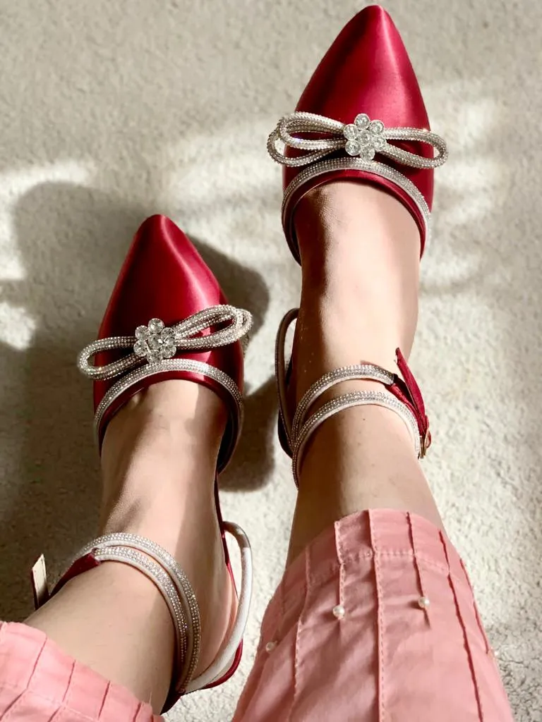 Antalia Heels (Mehroon) hi