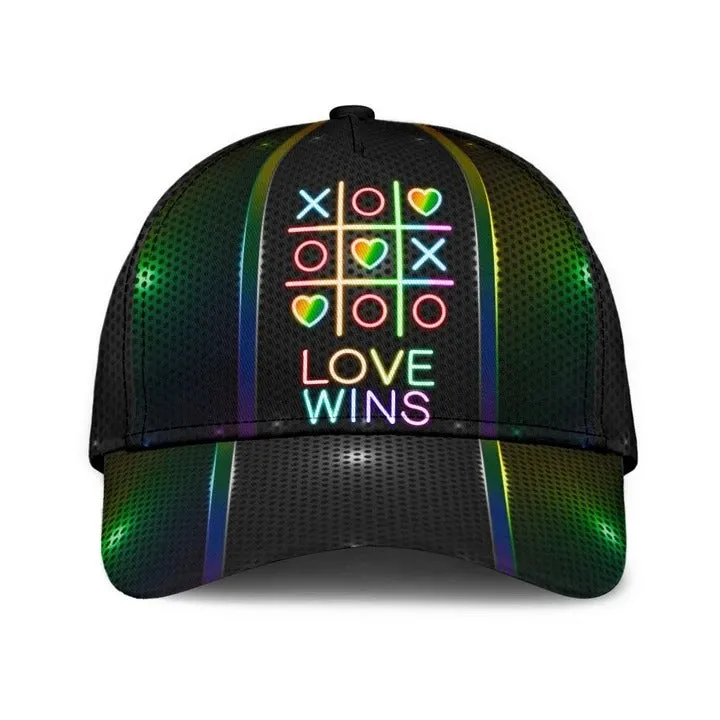 Bekind All Over Printing Baseball Cap For Gaymer, Love Is Never Wrong LGBT 3D Baseball Cap Hat