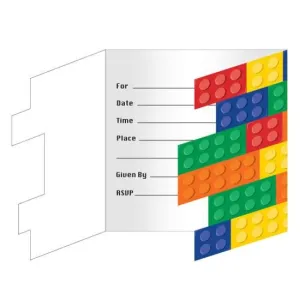 Block Party Birthday Party Invitations
