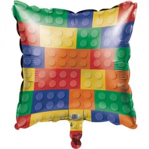 Block Party Square Foil Balloon 45cm Each