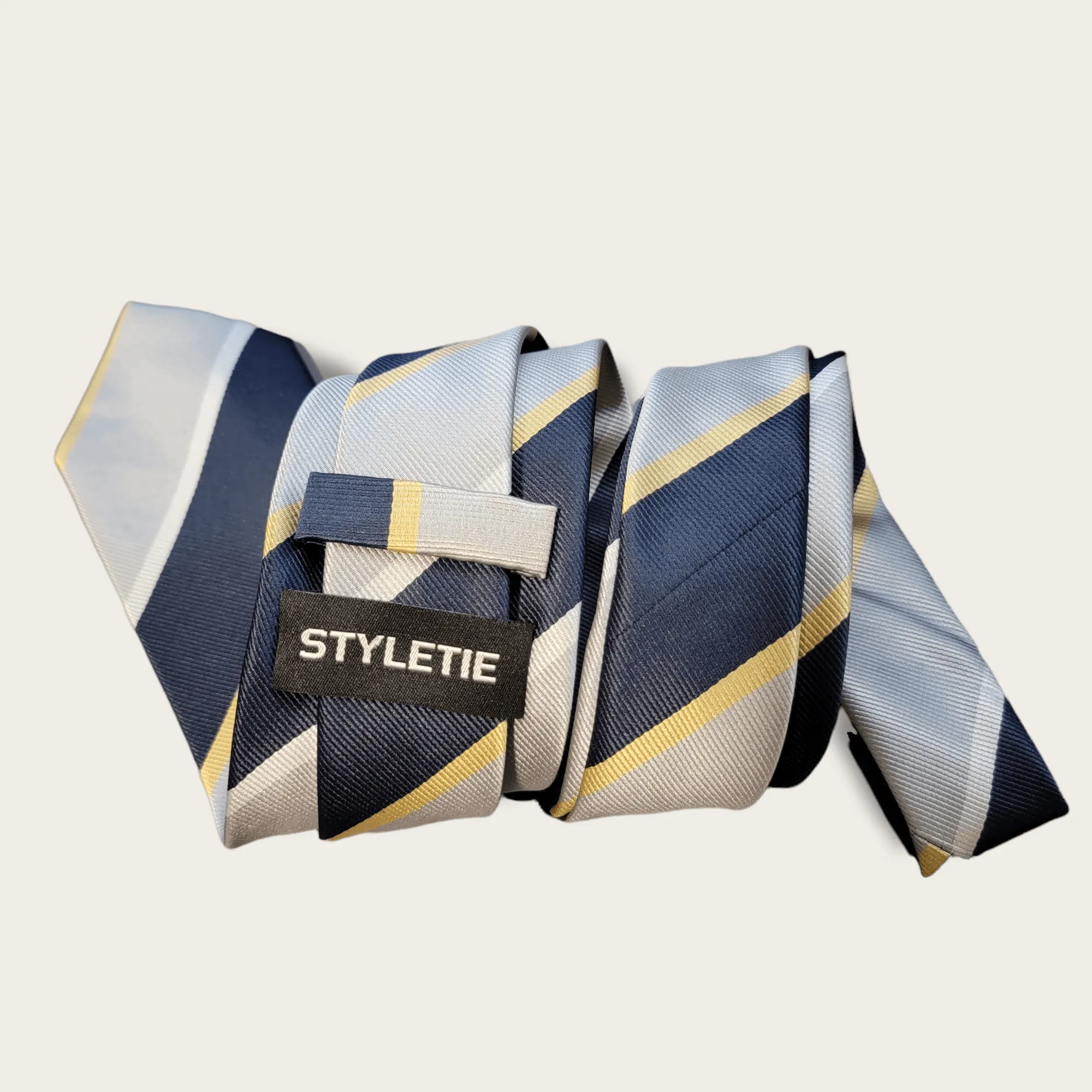 Blue Gray Stripe Tie