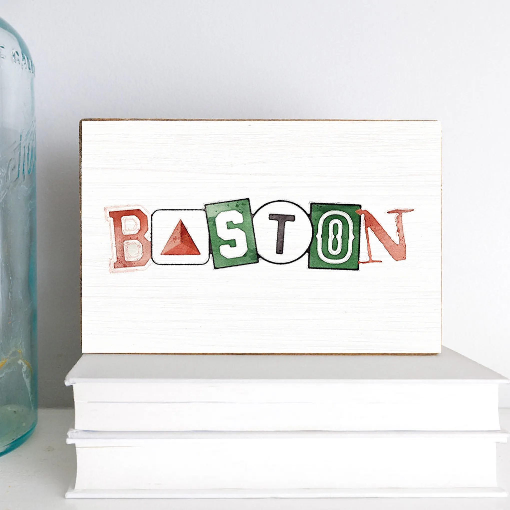 Boston Decorative Wooden Block