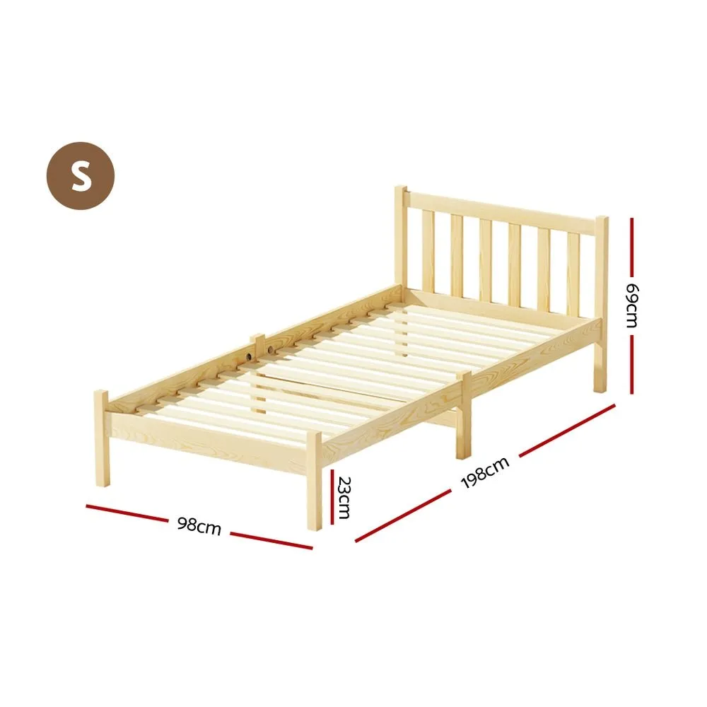 Bribie Wooden Single Bed Frame