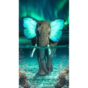 Butterfly Elephant - Full Round 40*70CM