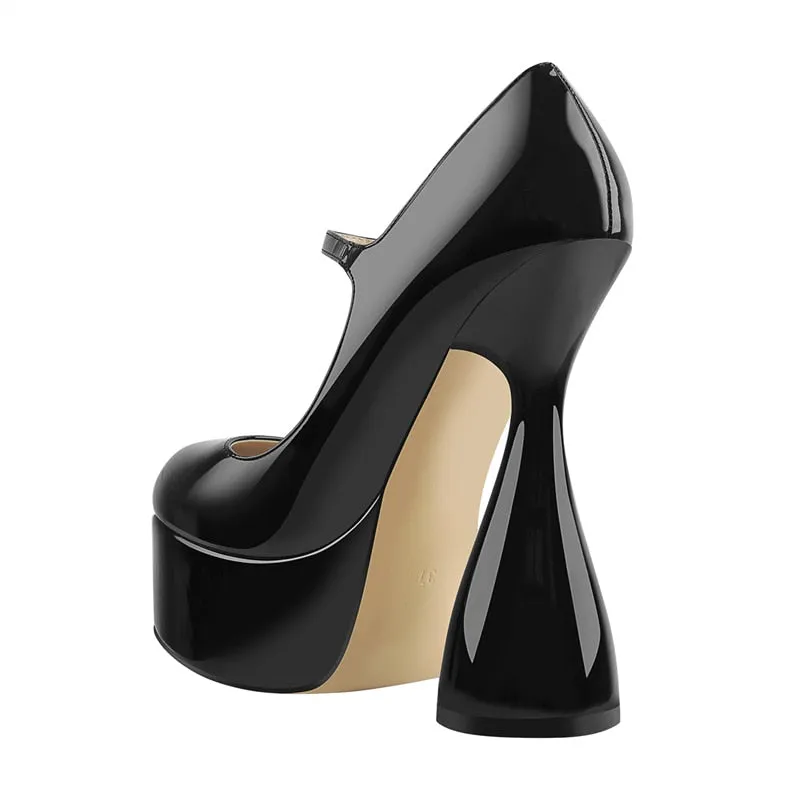 Chunky Heel Mary Jane Pumps