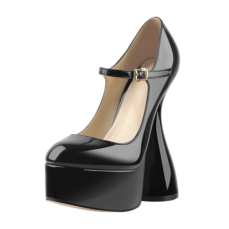 Chunky Heel Mary Jane Pumps