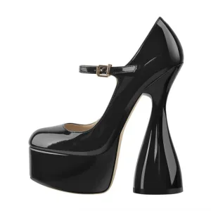 Chunky Heel Mary Jane Pumps