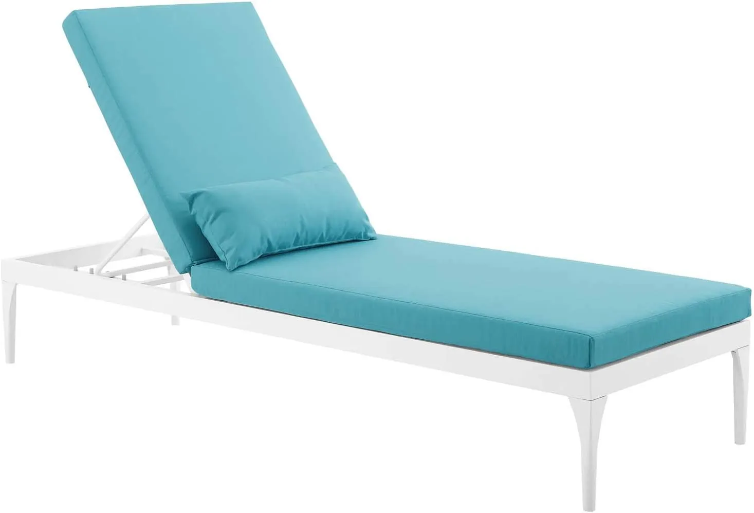 Clay Outdoor Swimming Poolside Lounger (White   Sky Blue )