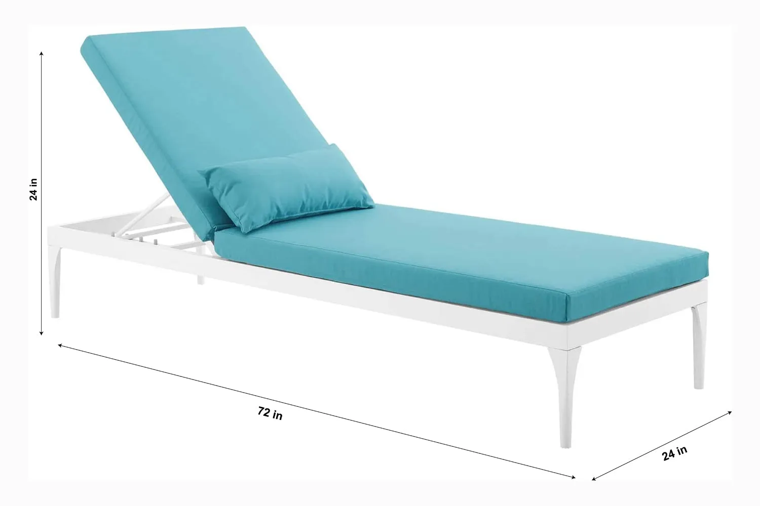 Clay Outdoor Swimming Poolside Lounger (White   Sky Blue )