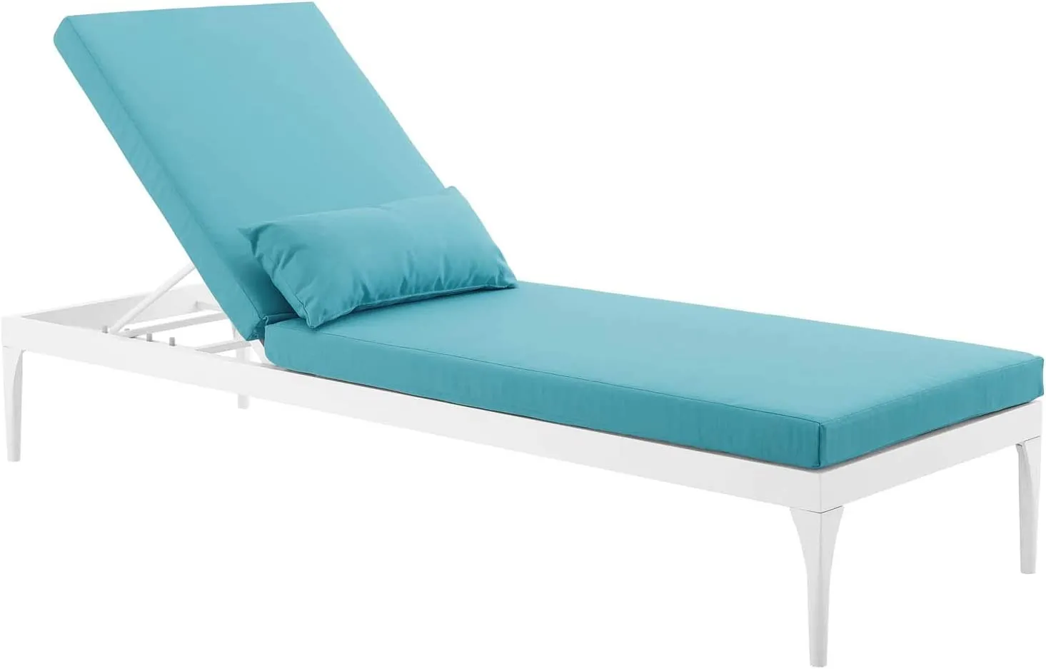 Clay Outdoor Swimming Poolside Lounger (White   Sky Blue )