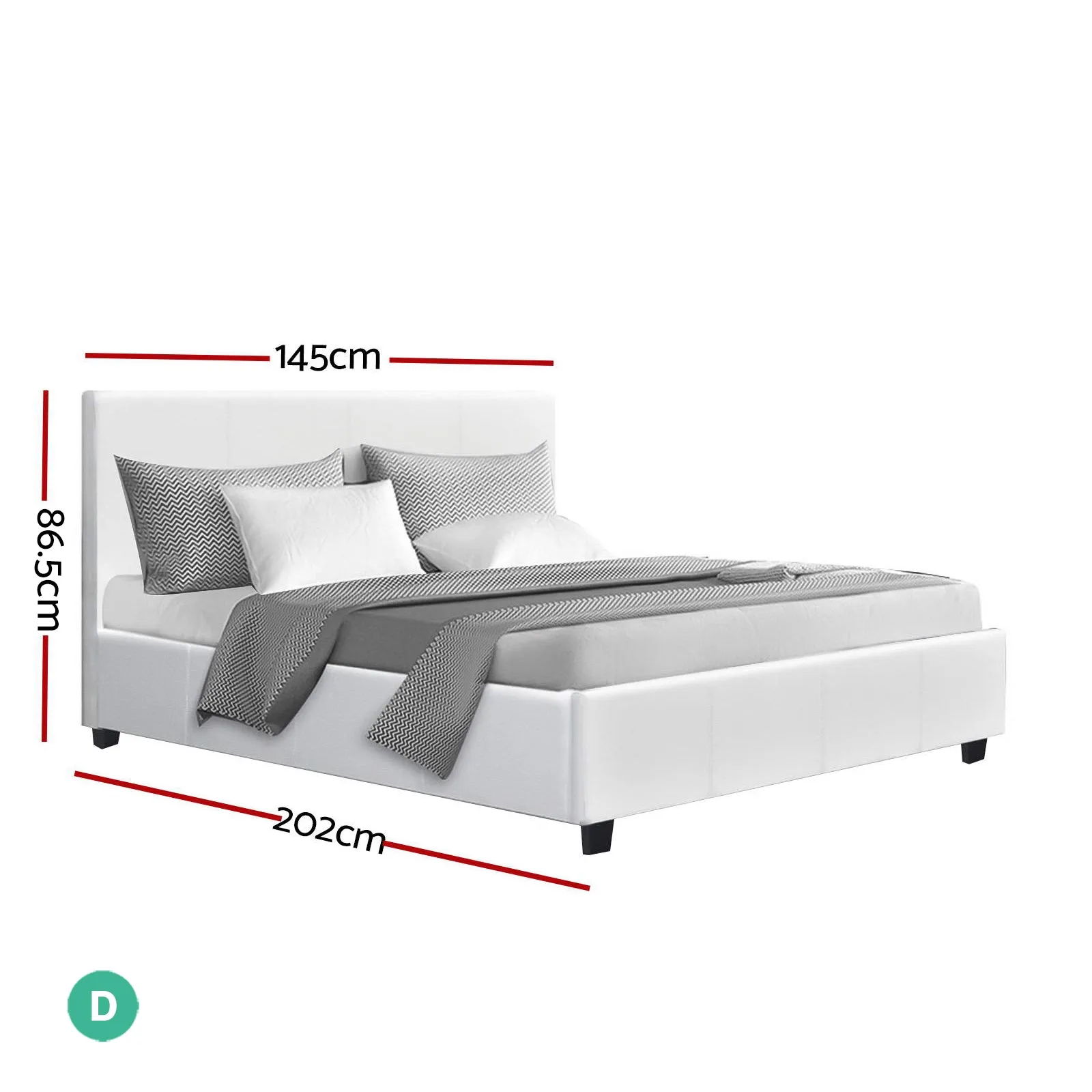 Coogee Double Bed Frame White