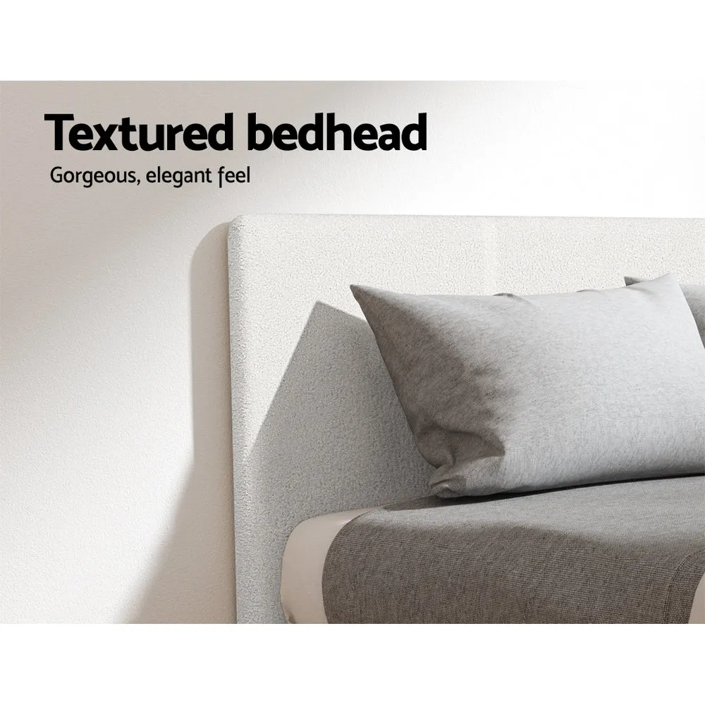 Coogee Single Bed Frame Cuddly White Bouclé