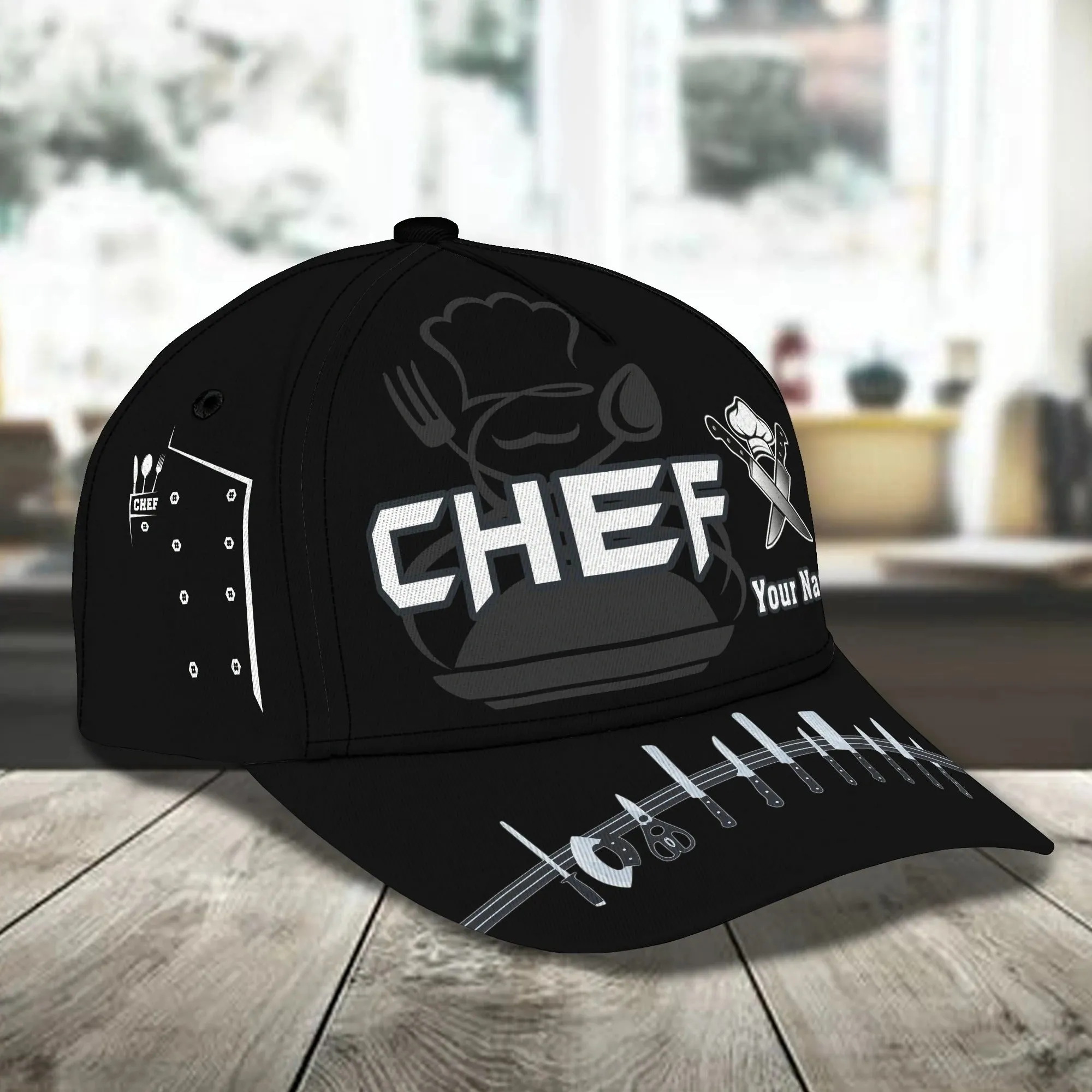 Custom 3D All Over Print Baseball Cap For Master Chef, Chef Baseball Cap, Hat, Birthday Present For Master Chef