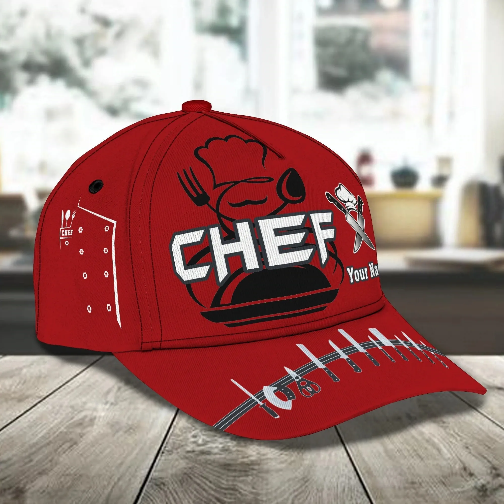 Custom 3D All Over Print Baseball Cap For Master Chef, Chef Baseball Cap, Hat, Birthday Present For Master Chef