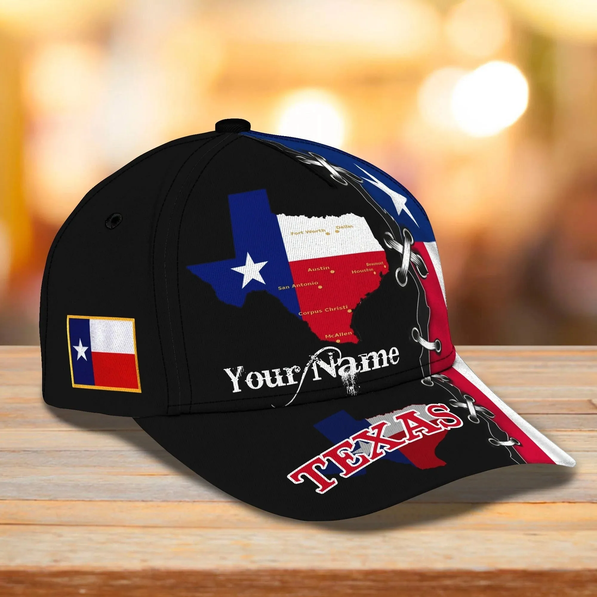 Custom 3D All Over Print Texas Roots Cap Hat, Eagle Texas Classic Cap, Baseball Texas Caps