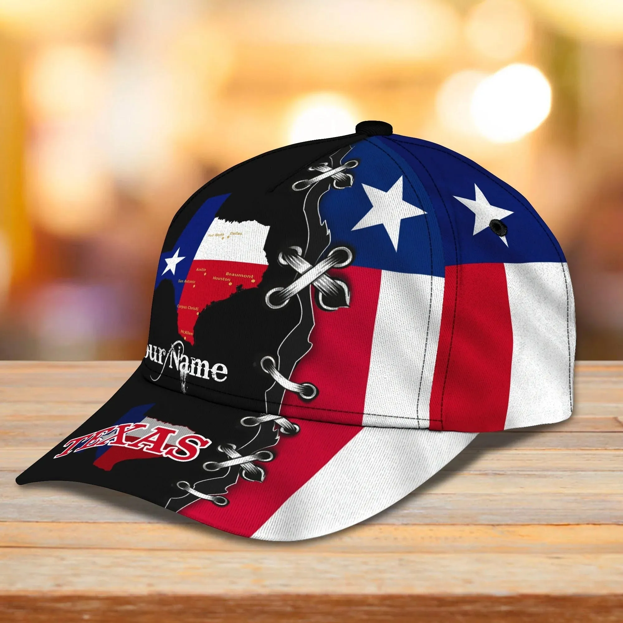 Custom 3D All Over Print Texas Roots Cap Hat, Eagle Texas Classic Cap, Baseball Texas Caps
