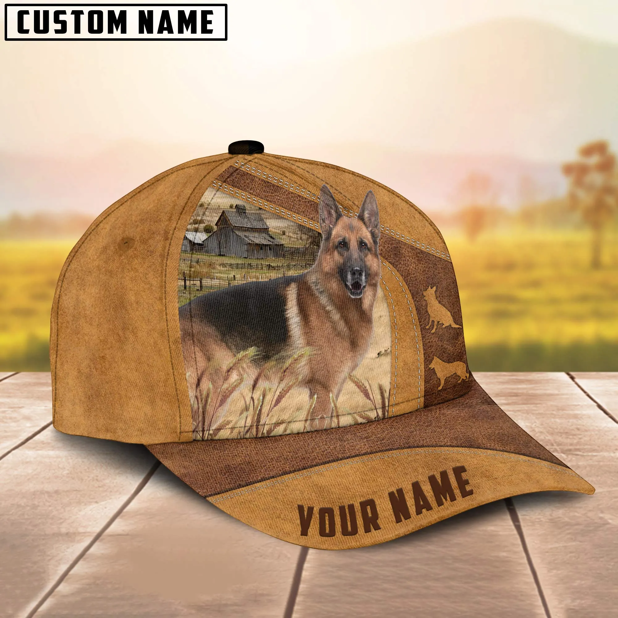 Custom Name German Shepherd Cap, Dog Hat, Animal Baseball Hat, Cap Hat For Dog Lover