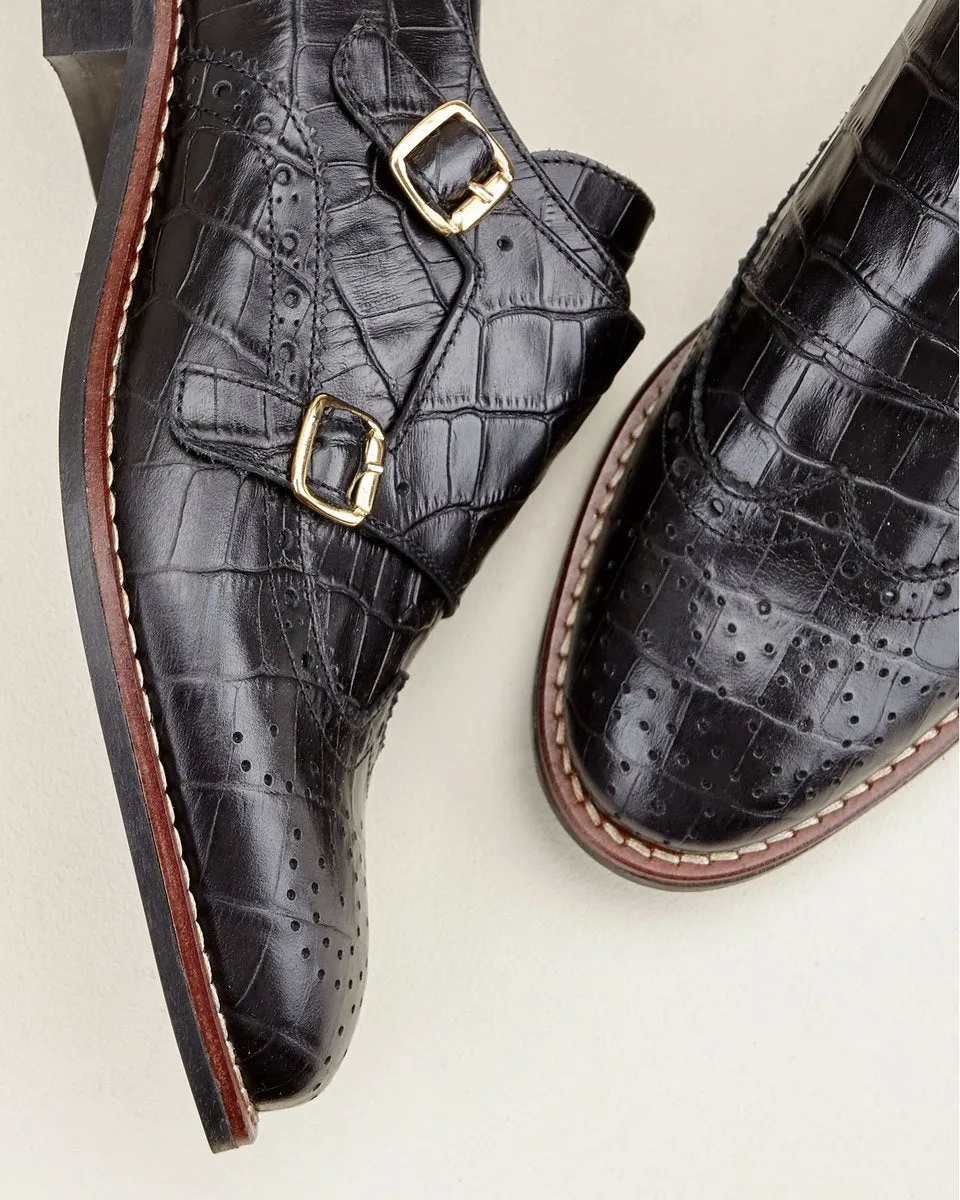 Derbies Vivalie Croc - Noir