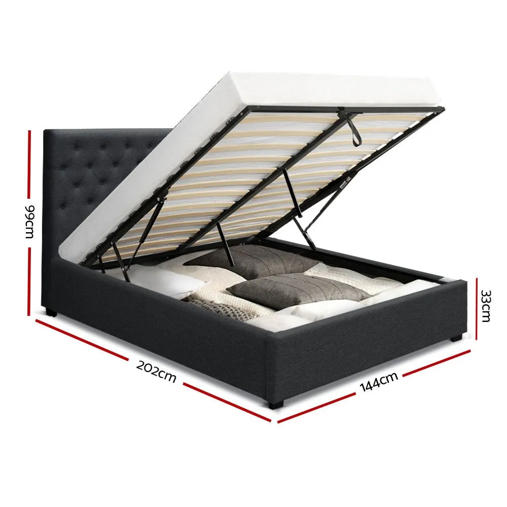 Dorilla Storage Double Bed Frame Charcoal