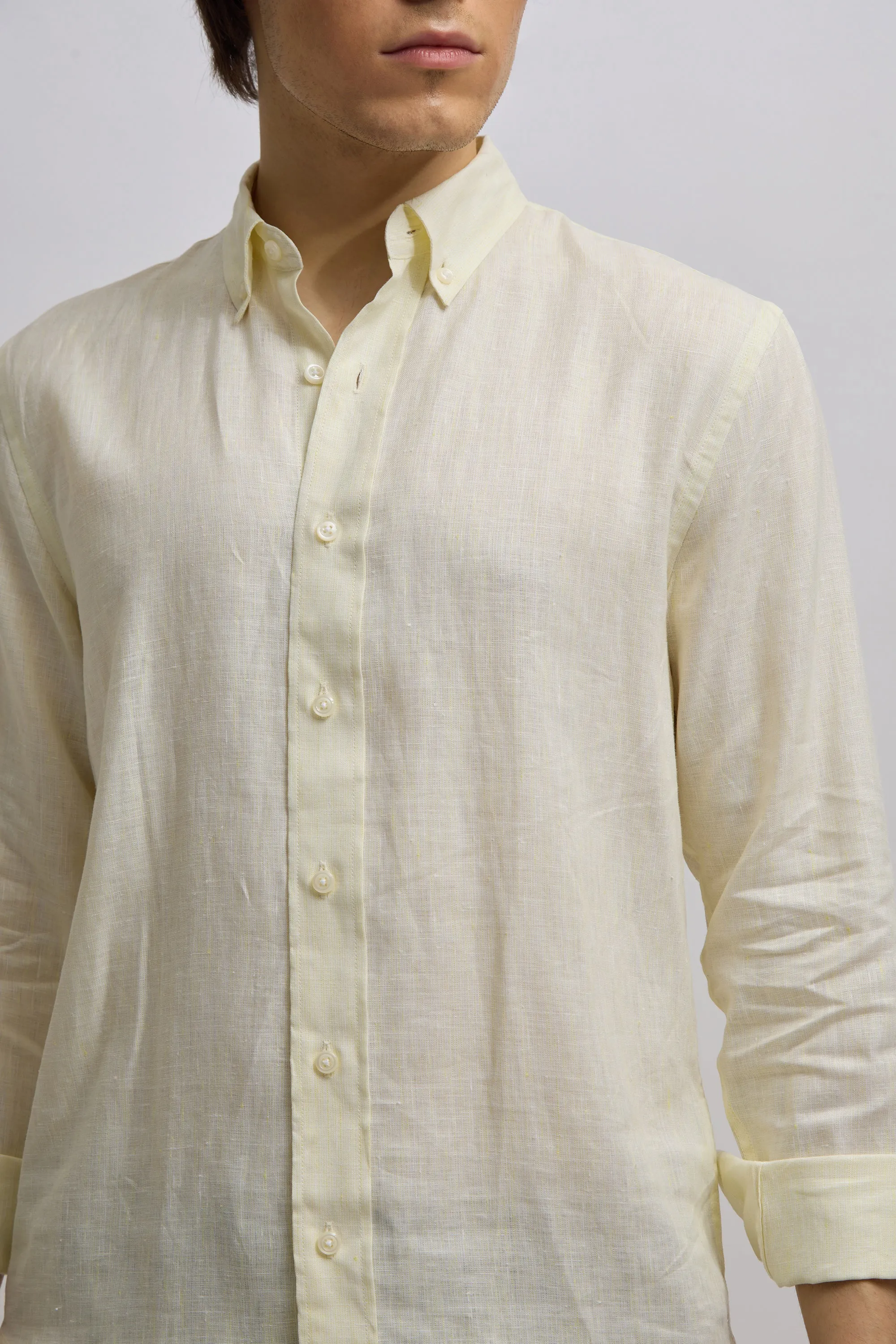 Epica - Premium 100% Linen Full Sleeve Shirt -Cream