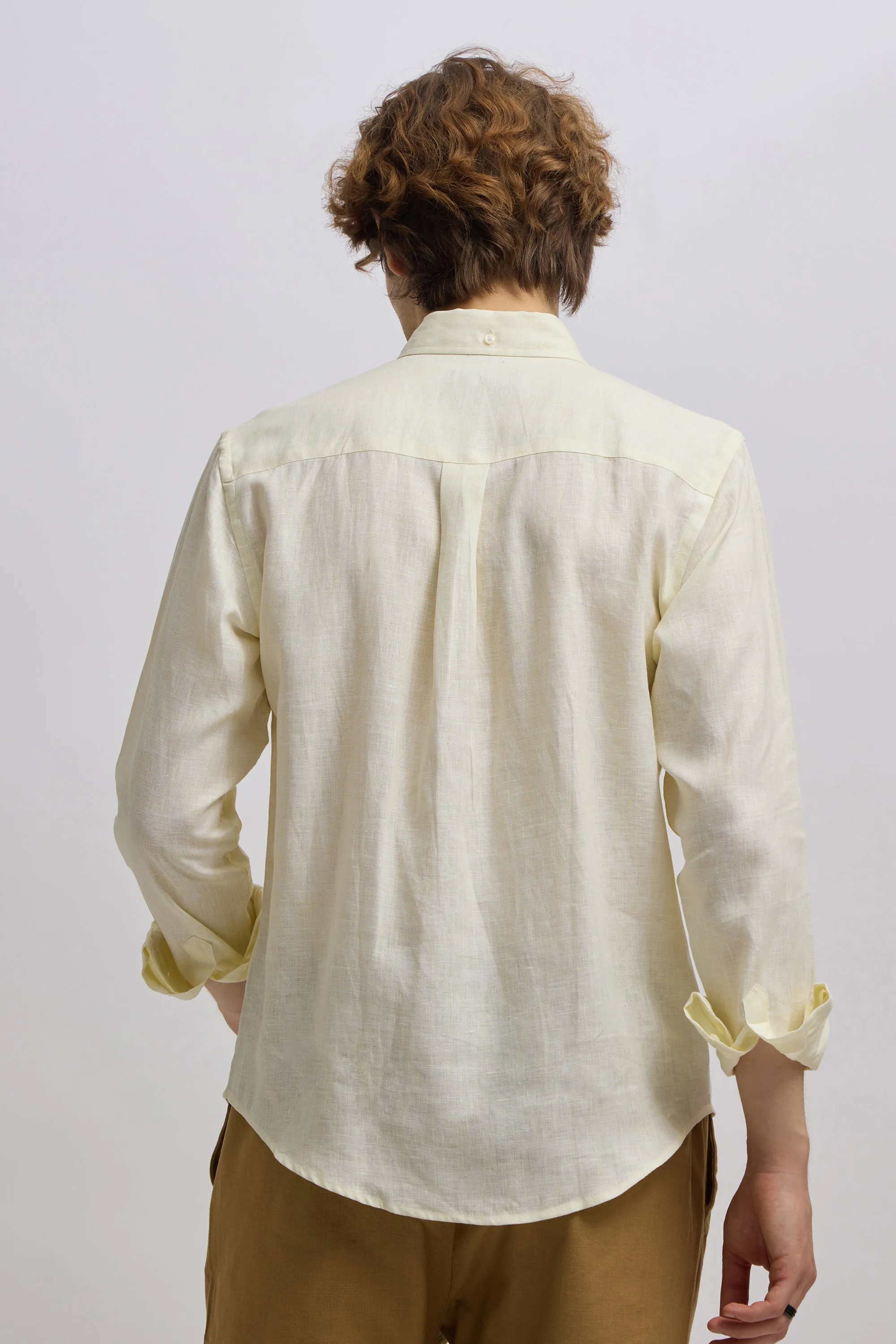 Epica - Premium 100% Linen Full Sleeve Shirt -Cream