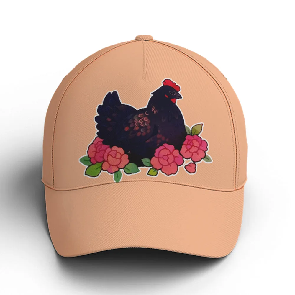 Funny Chicken Countryside Orange Baseball Cap Coolspod