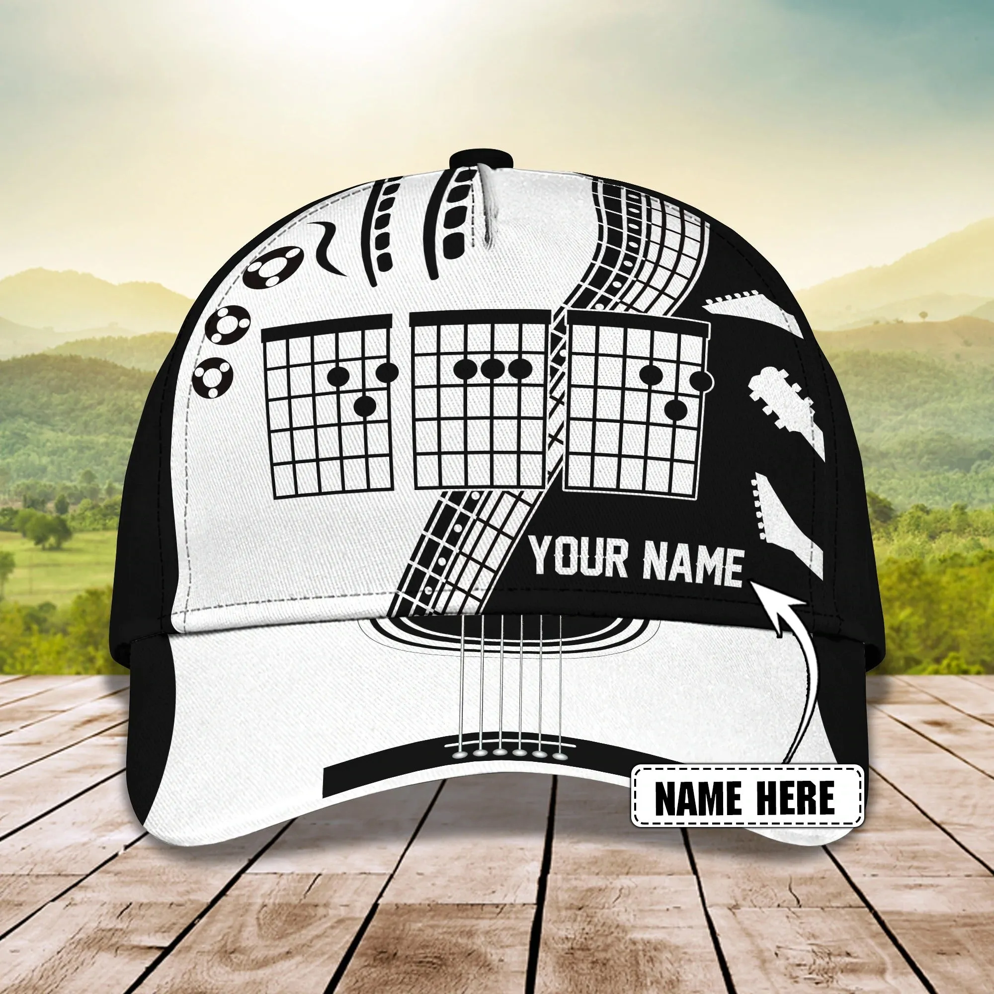 Guitar Classic Cap For Men And Women, Beautiful 3D All Over Print Cap Hat For Guitar Lovers