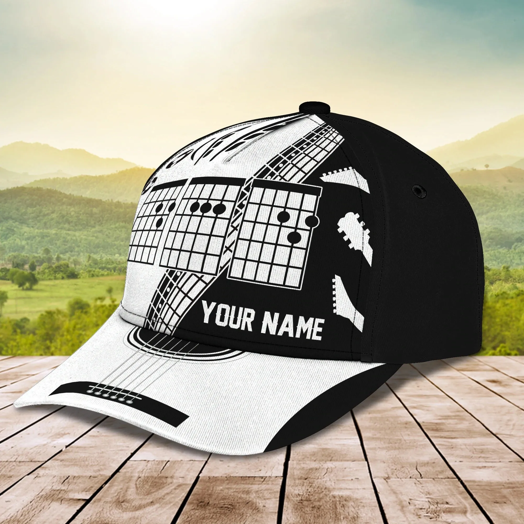 Guitar Classic Cap For Men And Women, Beautiful 3D All Over Print Cap Hat For Guitar Lovers