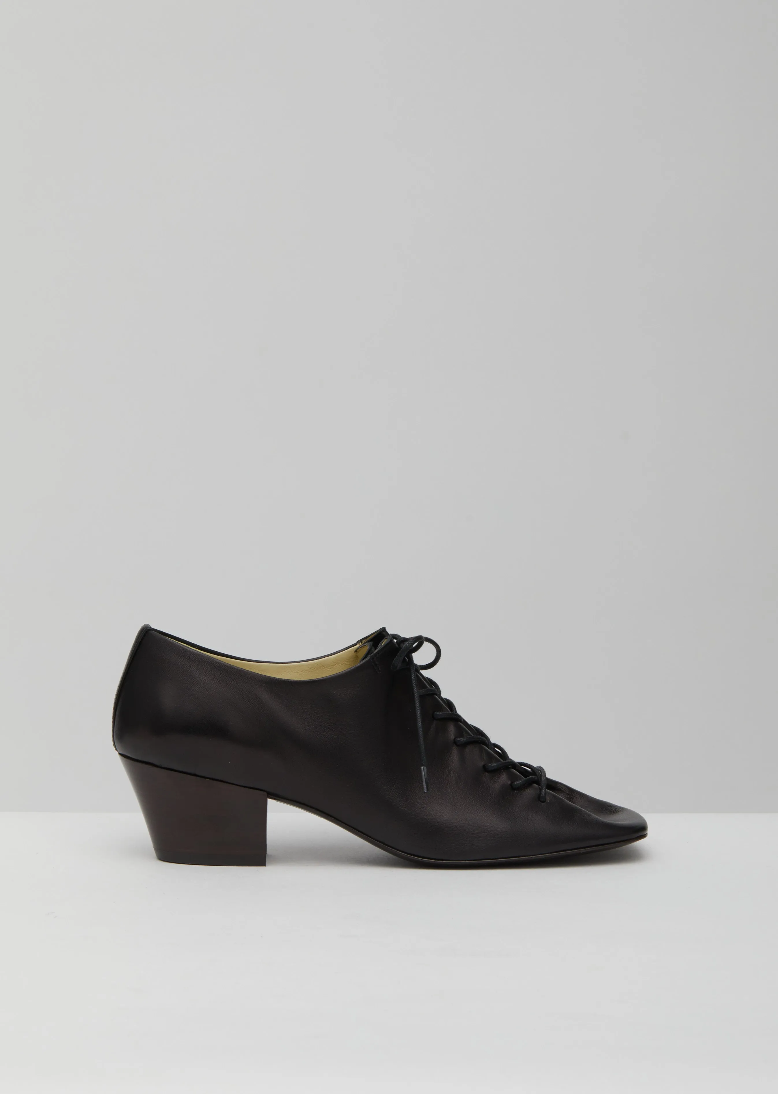 Heeled Derbies — Black
