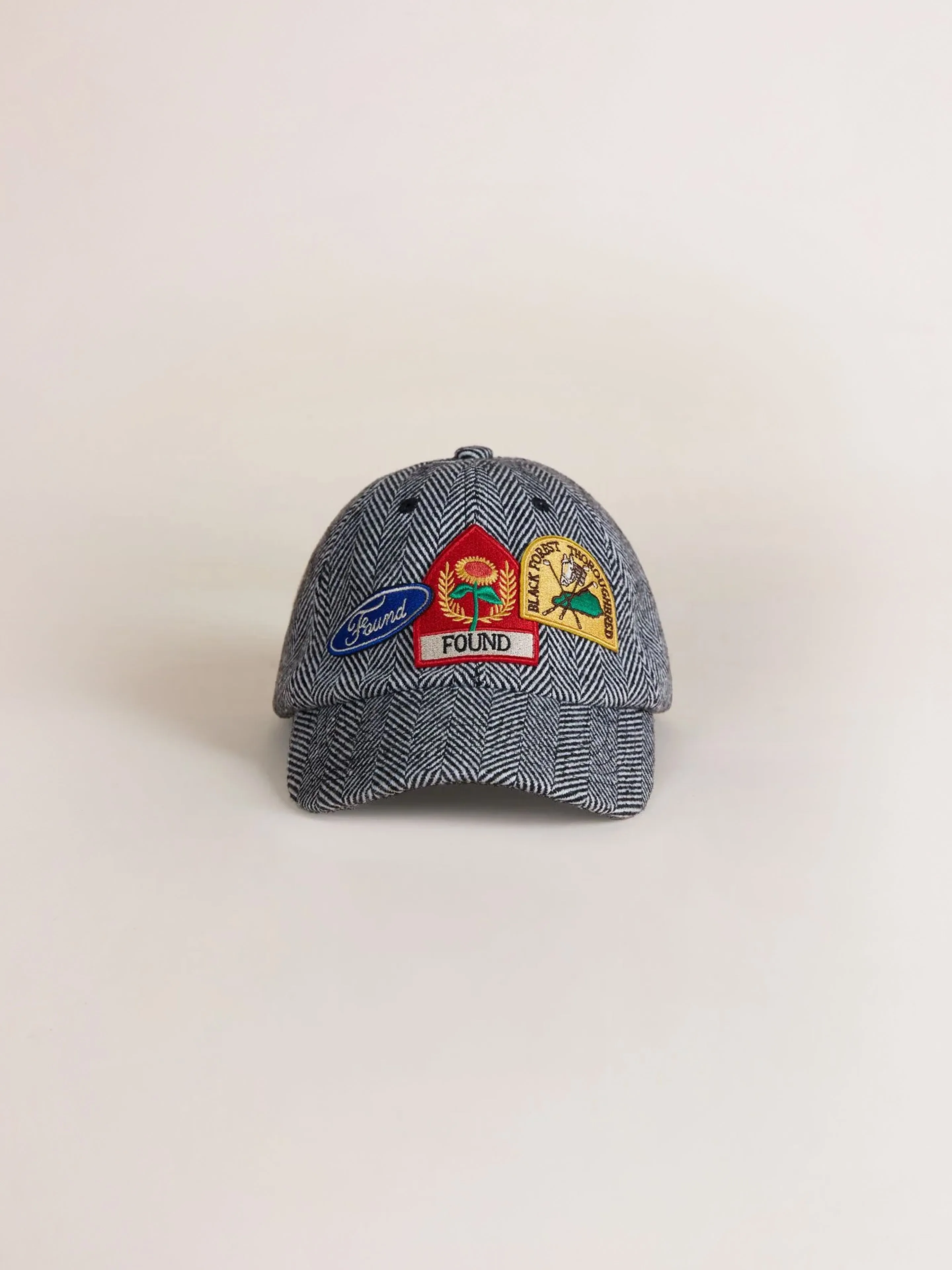 Herringbone Tweed Patch Cap