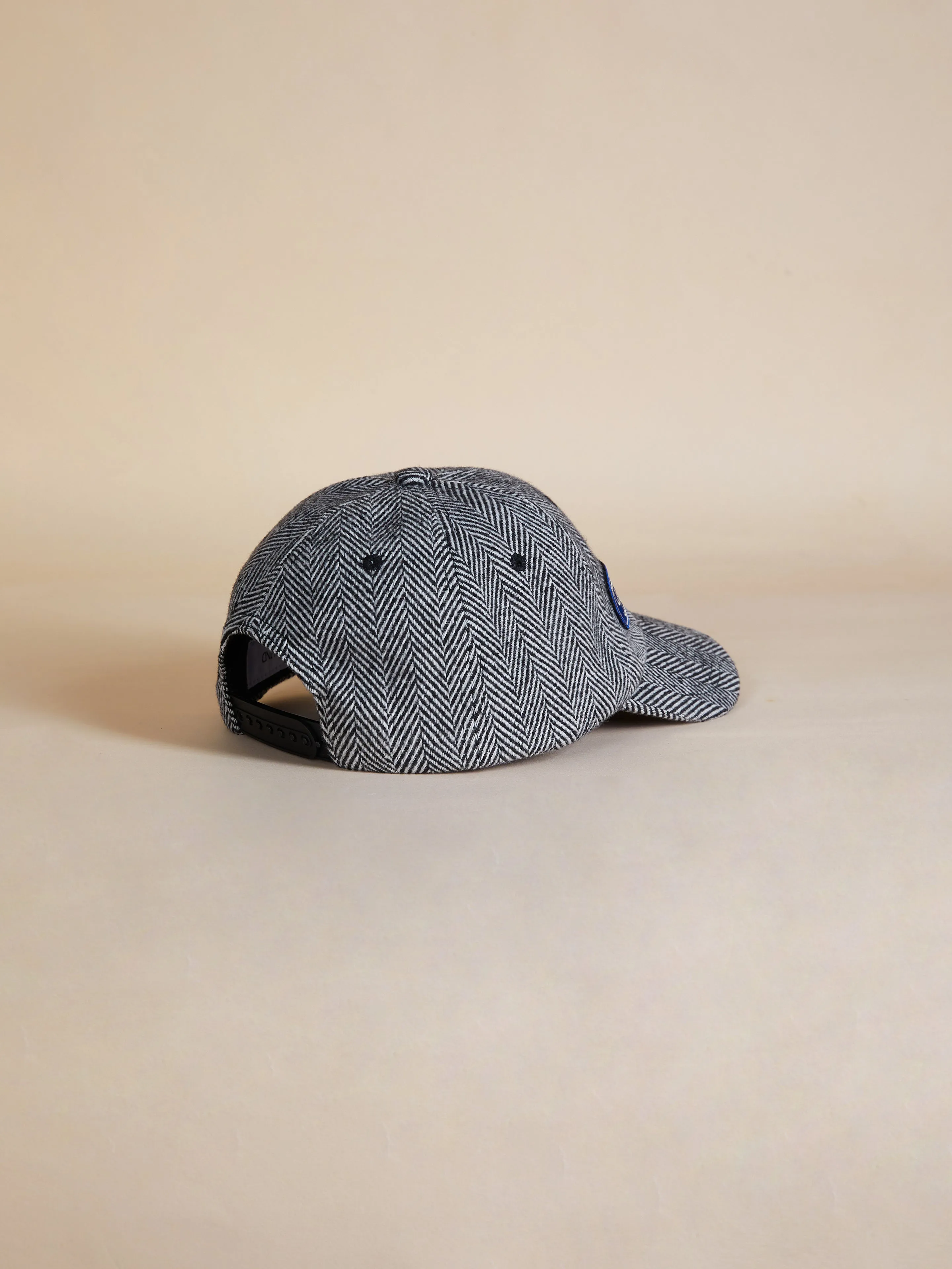 Herringbone Tweed Patch Cap