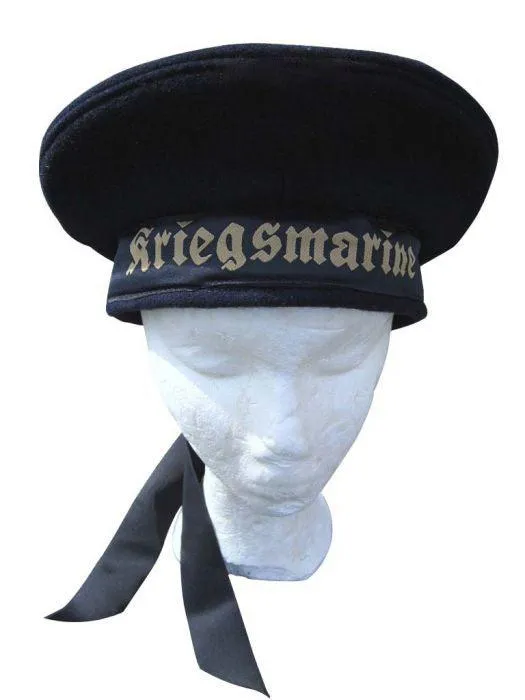 Kriegsmarine EM Sailors Cap – Navy Blue with Metal Eagle Insignia